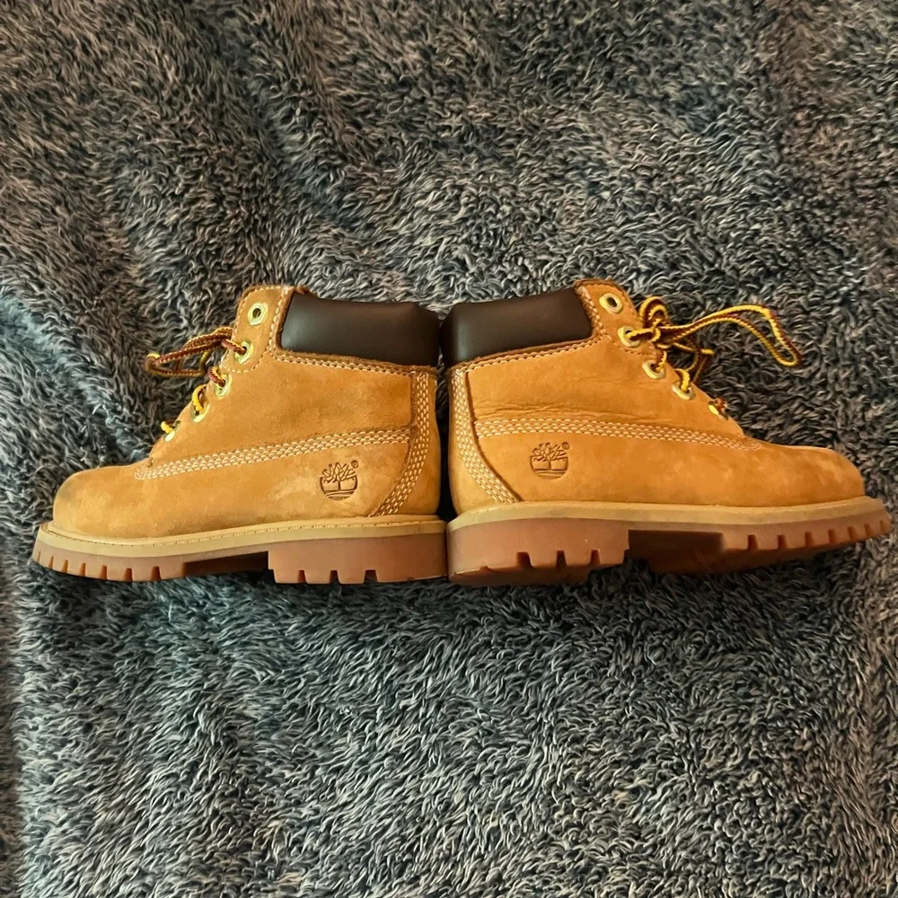 Timberland Kids Wheat Nubuck Lace-Up Boots